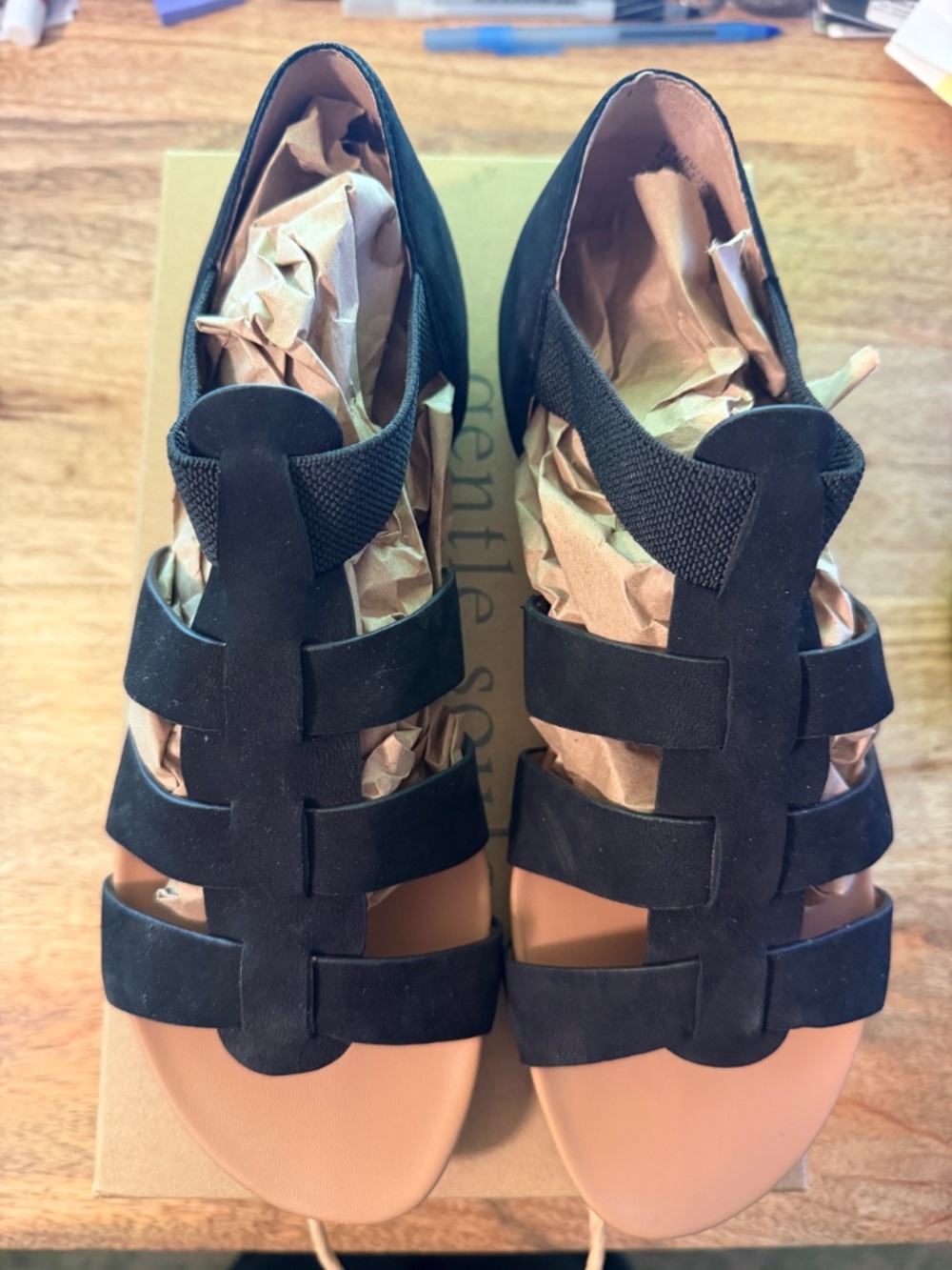 NIB Gentle Souls Lennon Sandal in Black size 9 - Picture 7 of 9